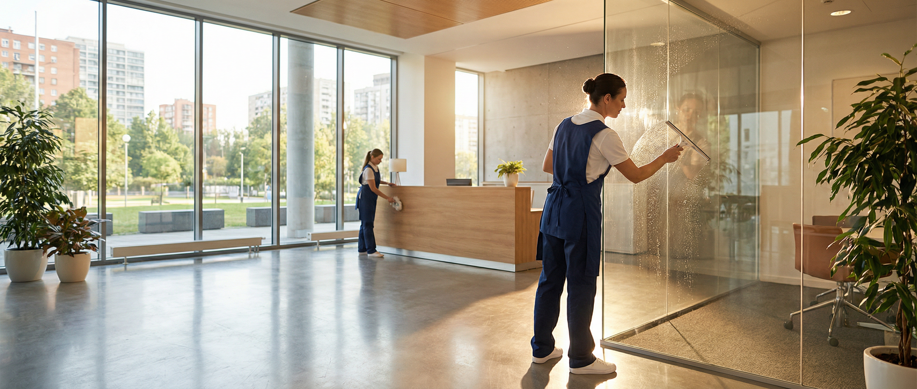 Corinthian's Cleaning team at work